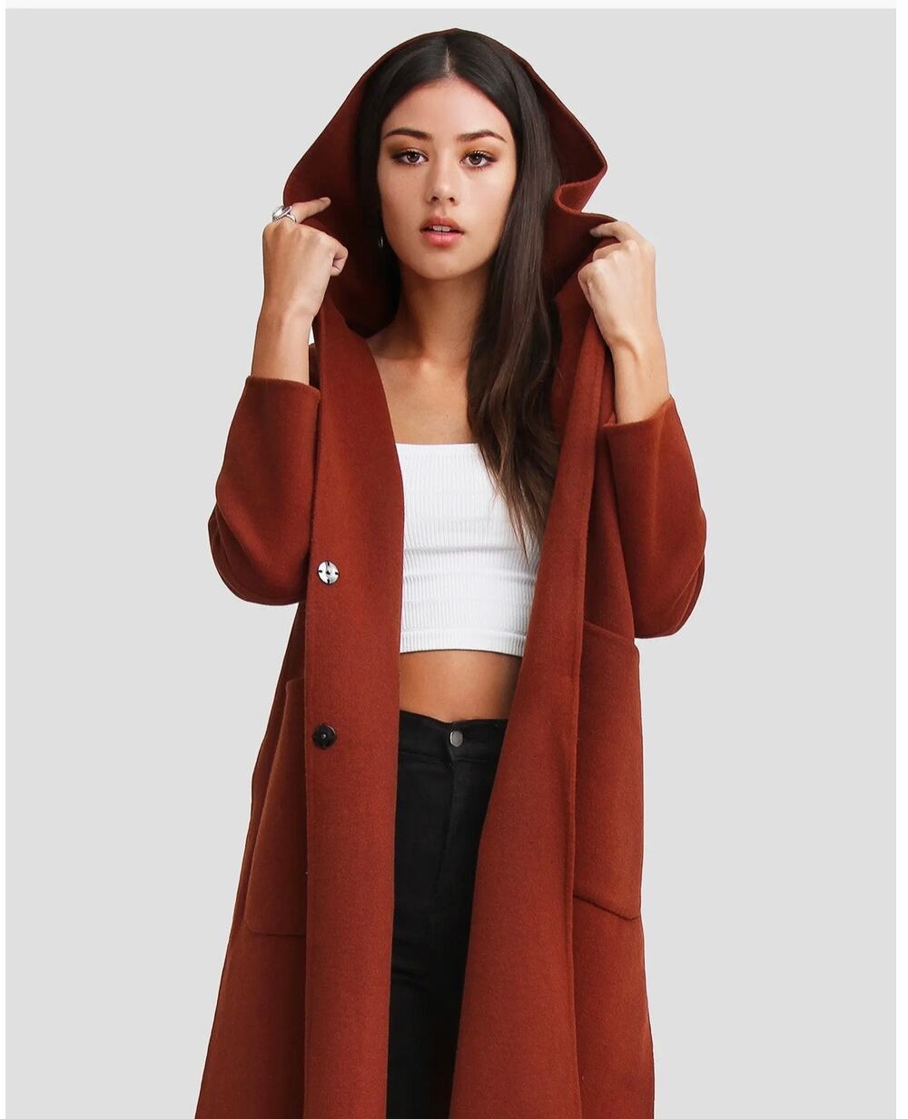 Belle & Bloom Walk This Way Wool Blend Oversized Coat (see narrative)